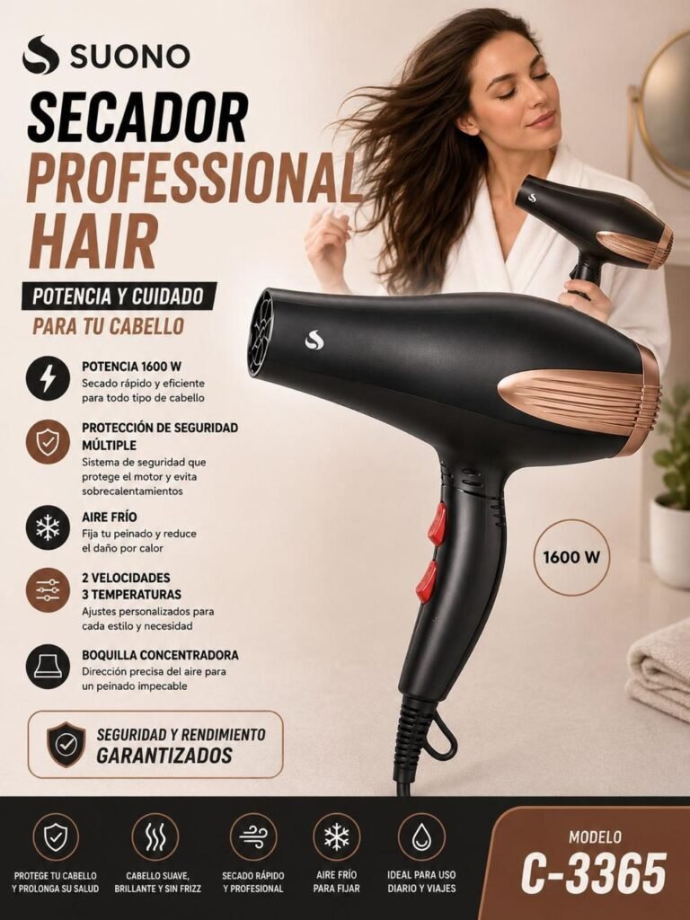Secador de pelo profesional Suono 1600 W