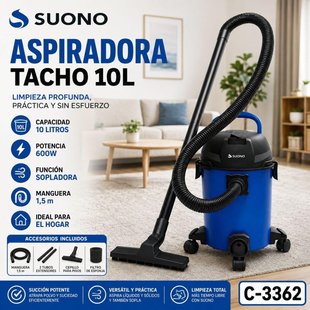 Aspiradora tacho Suono 10 L