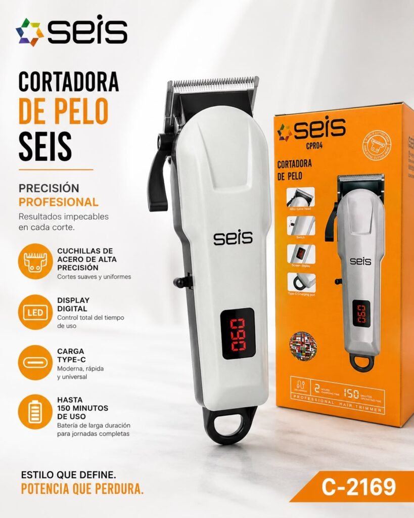 Cortadora de pelo SEIS CPR04 con display digital