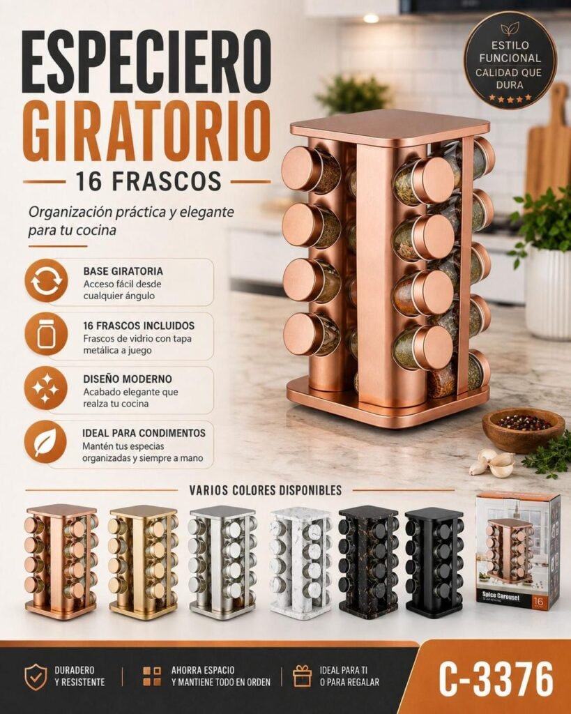 Especiero giratorio 16 frascos