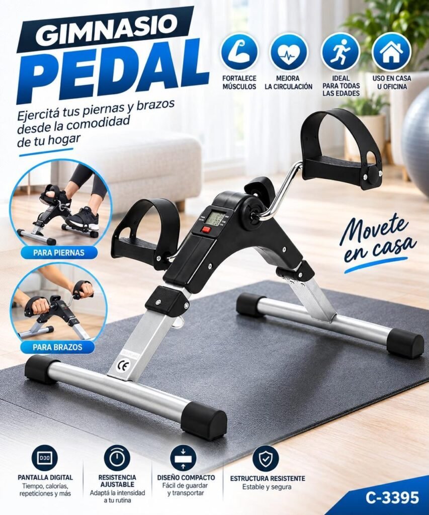 Gimnasio pedal ejercitador con pantalla digital