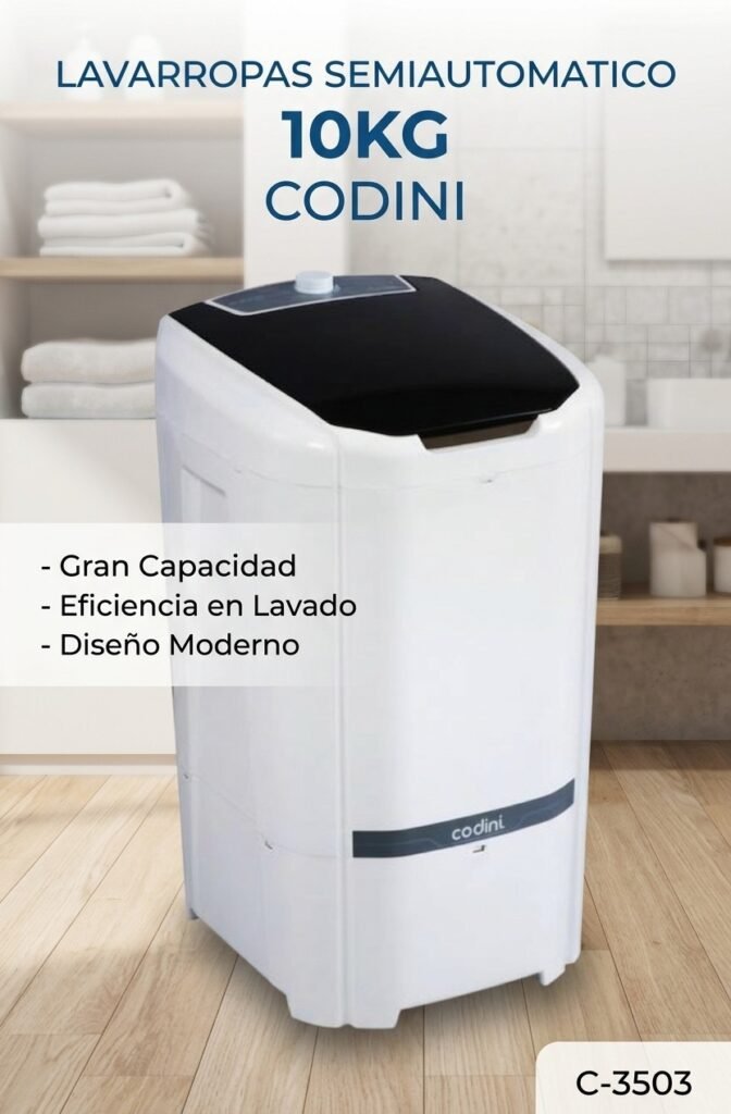 Lavarropas semiautomático Codini 10 kg