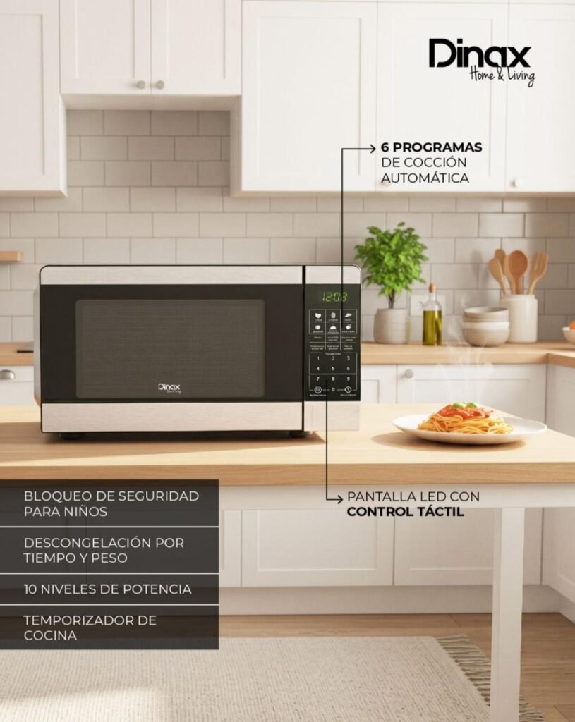 Microondas Dinax con control táctil