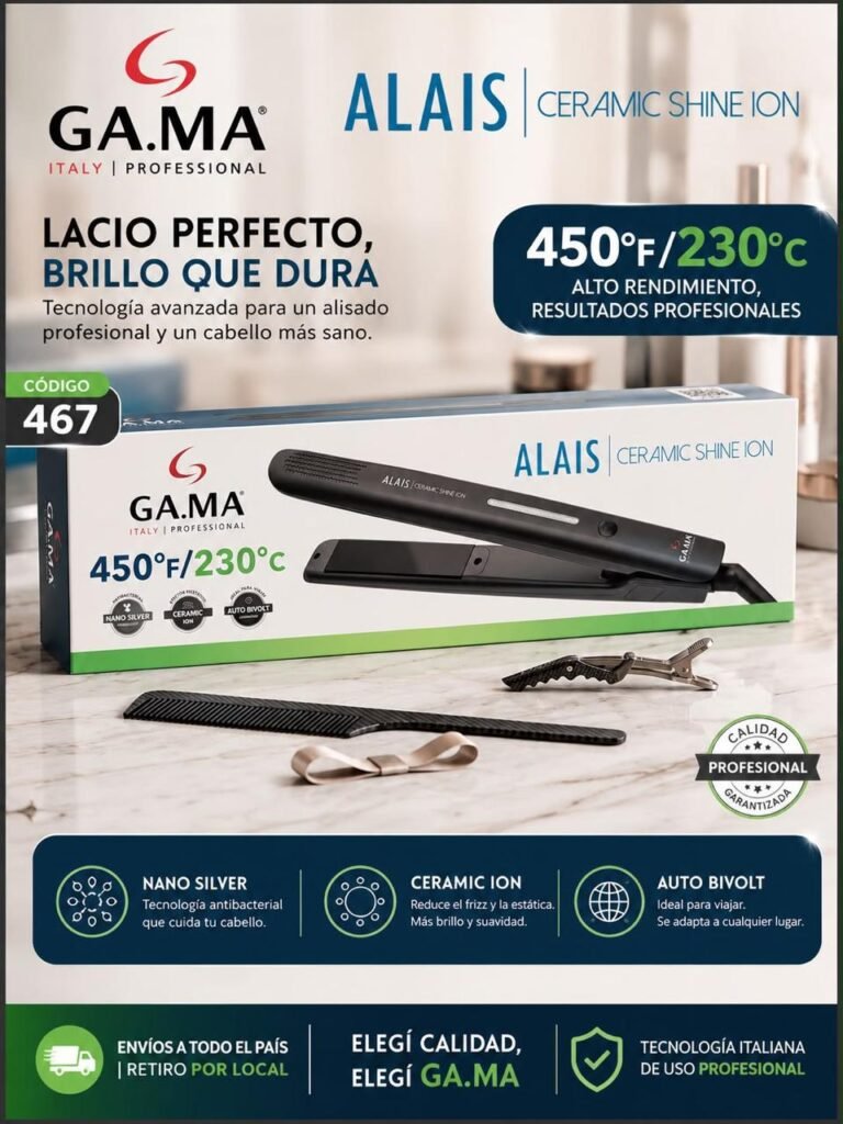 Planchita de pelo GA.MA Alais Ceramic Shine Ion