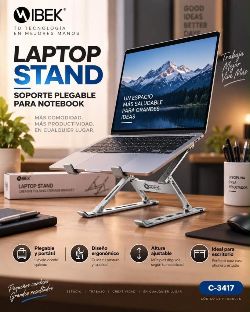 Soporte plegable para notebook IBEK